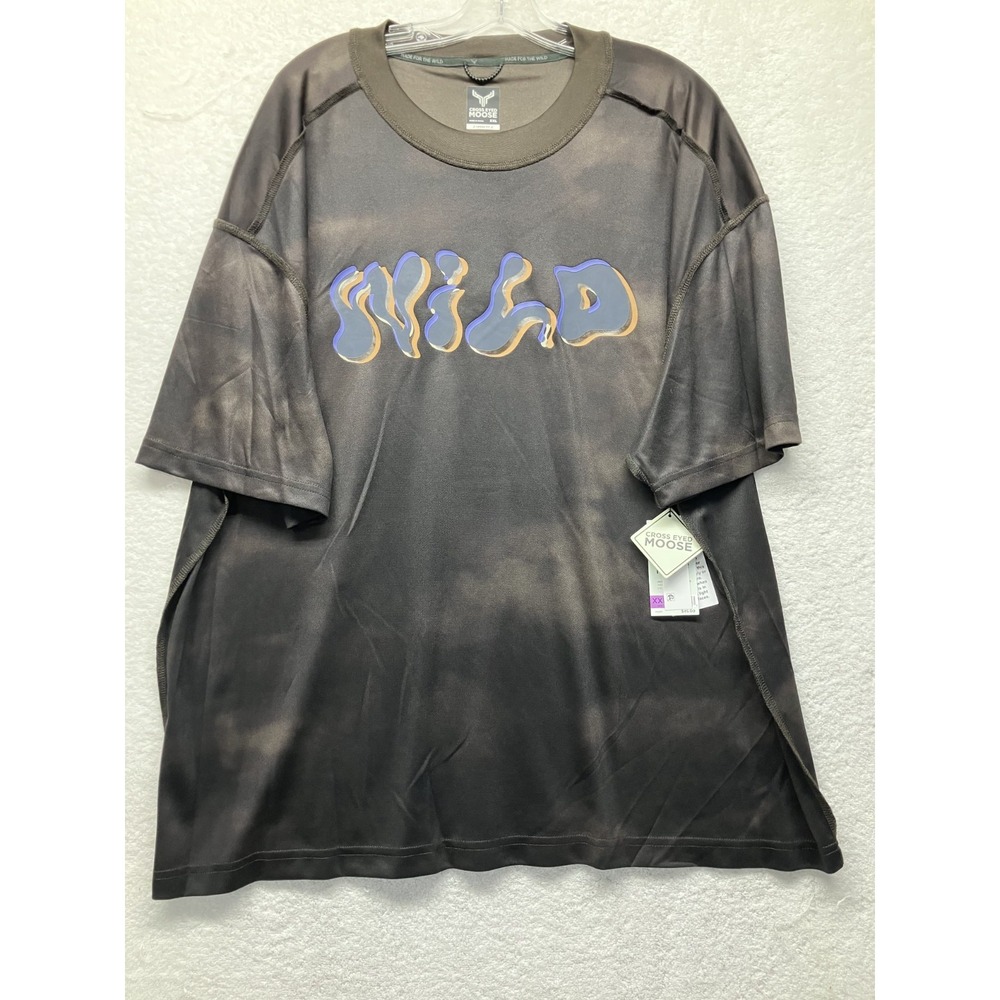 Cross Eyed Moose Mens Size 2XL Brown Short Sleeve Shirt (S7)